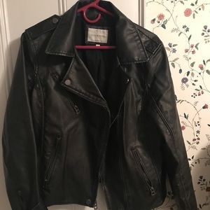 LUCKY brand vegan leather moto jacket size L